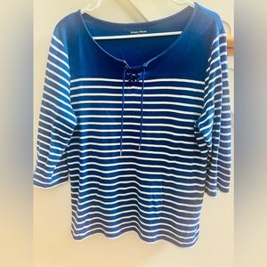 Studio Work Blue and White Striped Shirt